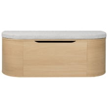 Zella Boucle Storage Ottoman Bench